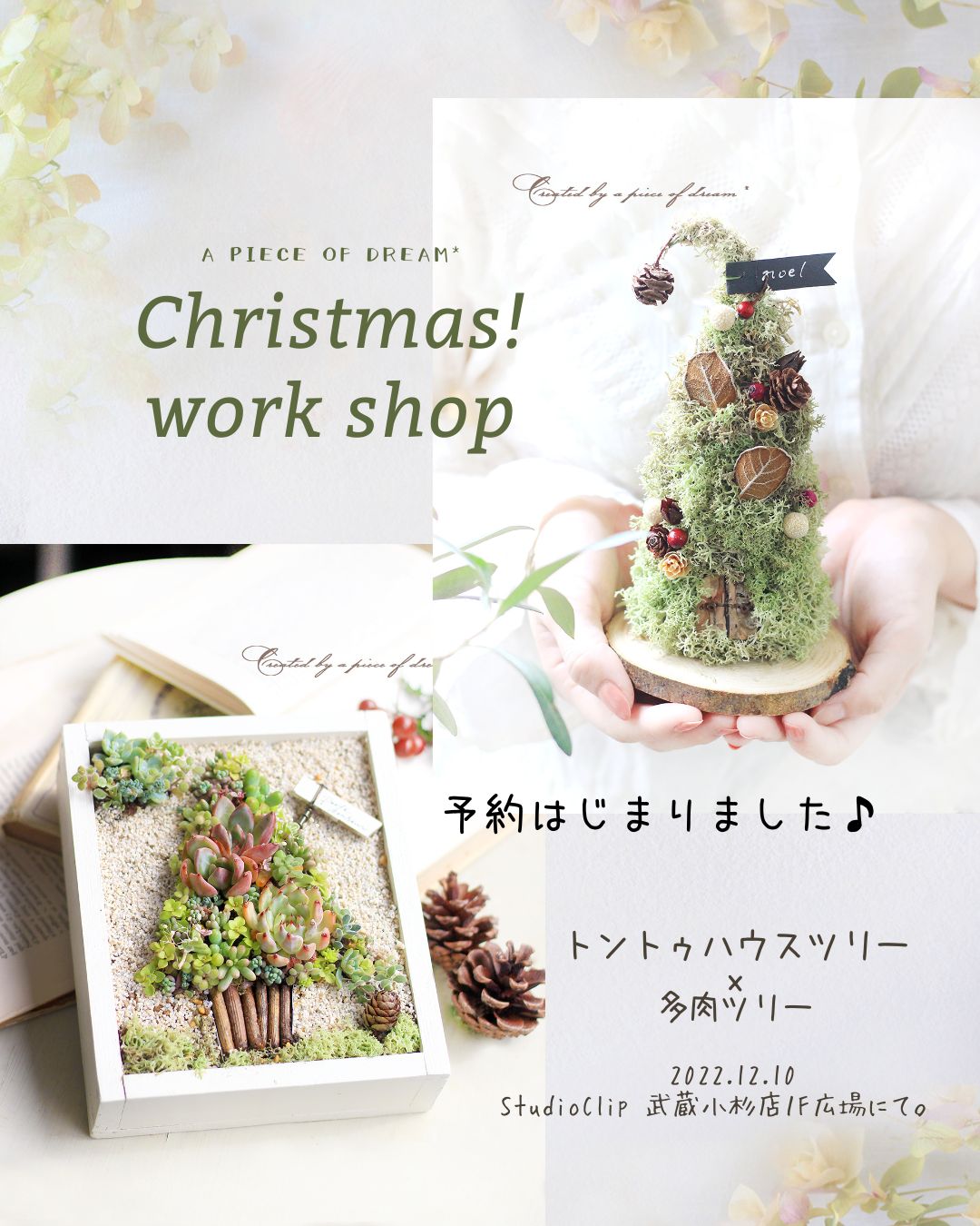 どんぐりアート ハッピークリスマス＆リース＆クリスマスハウス3点セット どんぐりアート ハッピークリスマス＆リース＆クリスマスハウス3